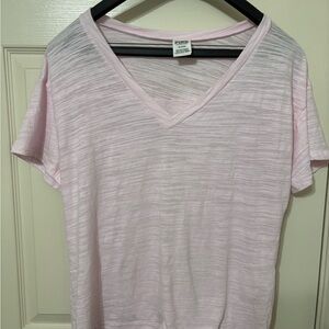PINK Victoria's Secret Pink Relaxed Ribbed Short Sleeve Tee